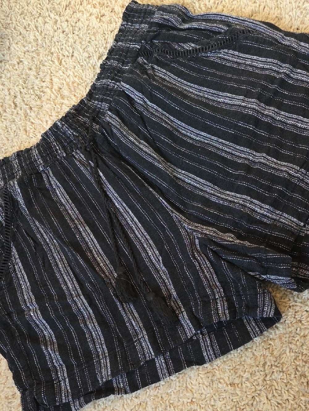 Briggs New York Black Shorts with White Pinstripes Size XL